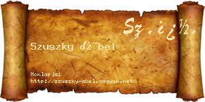 Szuszky Ábel névjegykártya